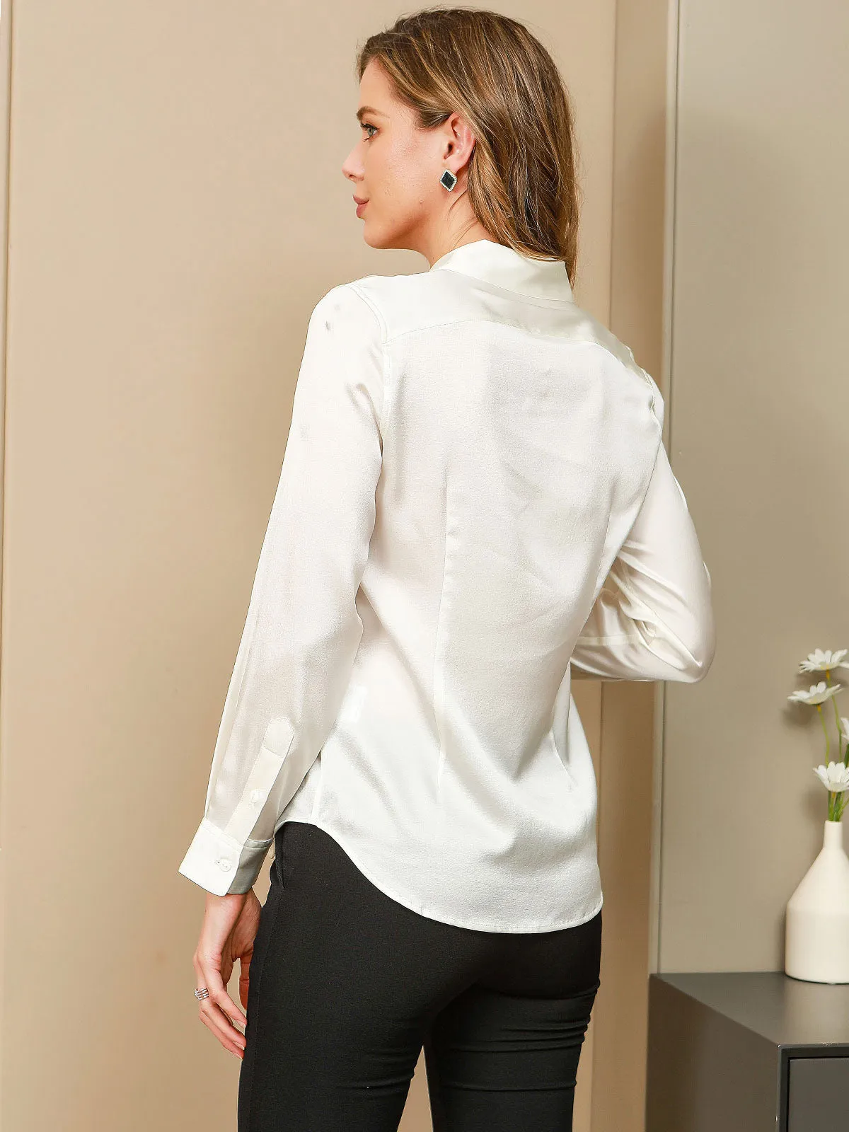 Genoveva - Elegant Utility Look Woman's Lapel Shirt