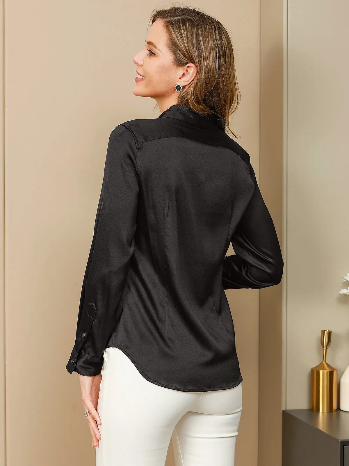 Genoveva - Elegant Utility Look Woman's Lapel Shirt