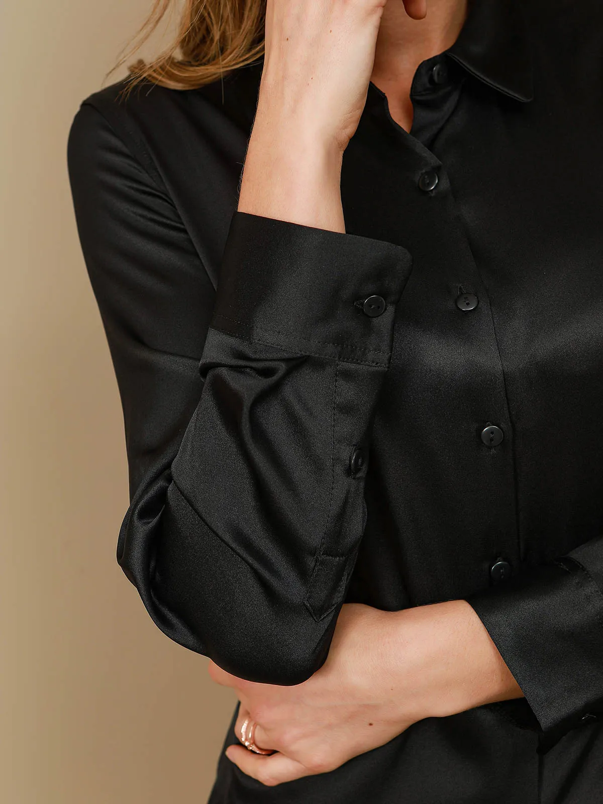 Genoveva - Elegant Utility Look Woman's Lapel Shirt