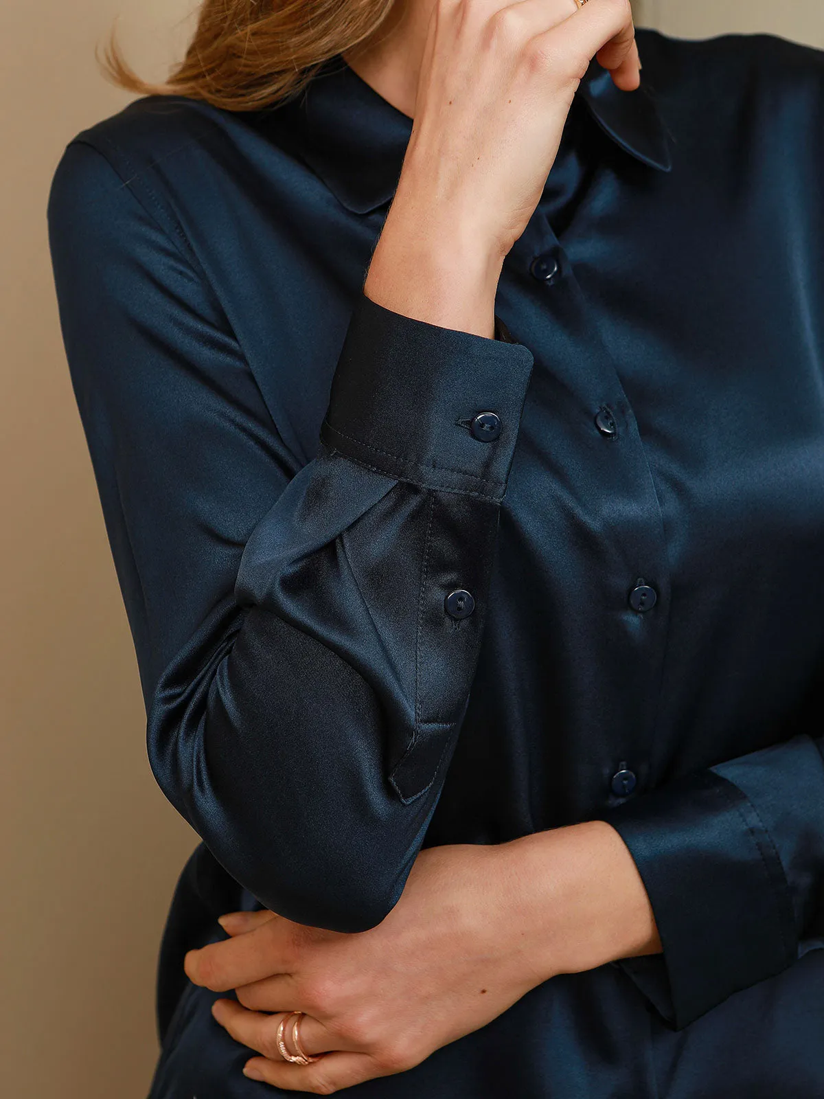 Genoveva - Elegant Utility Look Woman's Lapel Shirt