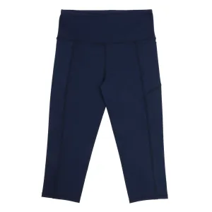Girls Navy 3/4 Leggings