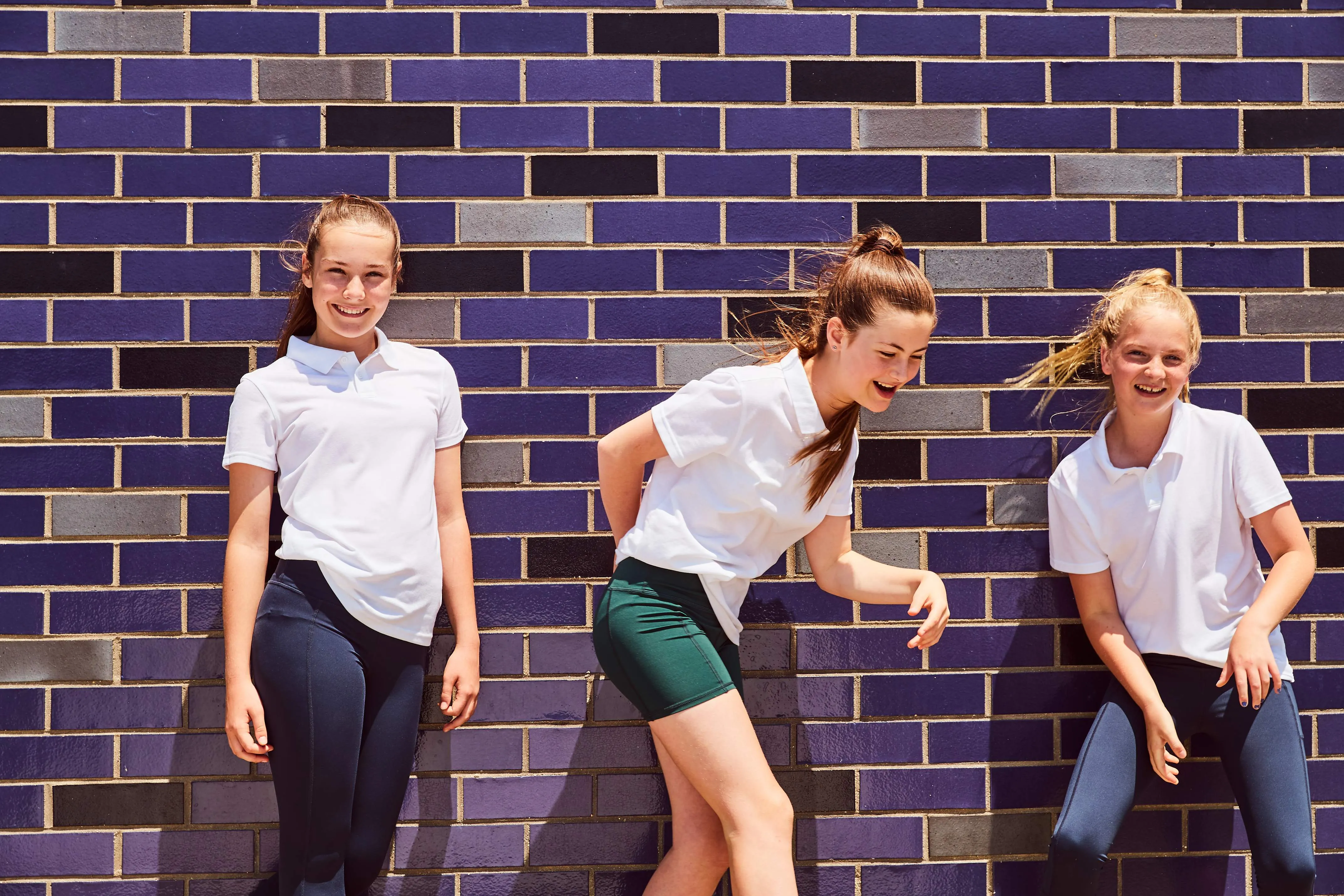Girls Navy 3/4 Leggings