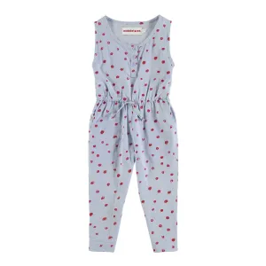 Girls Organic Cotton Mini Dots Jumpsuit