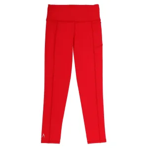 Girls Red Leggings