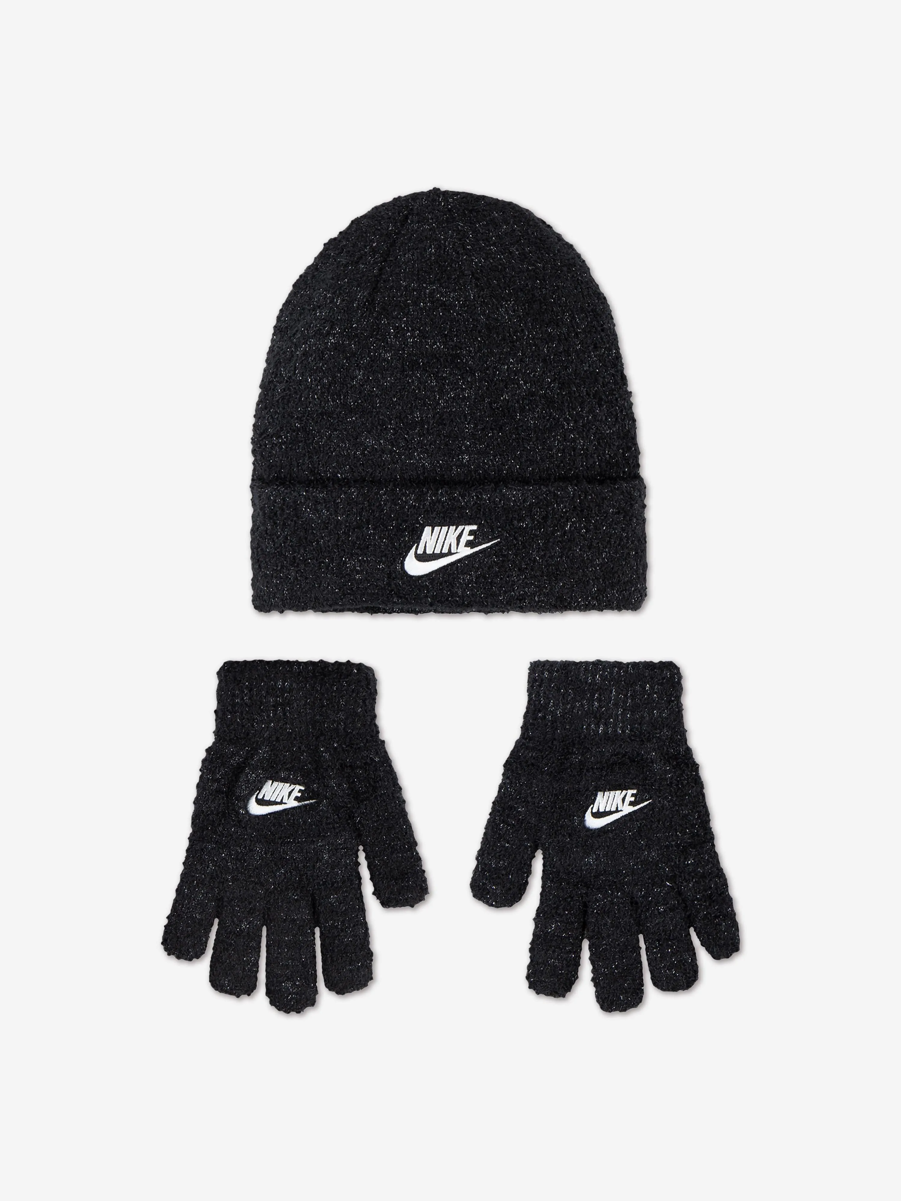 Girls Twinkle Cozy Apex Beanie and Glove Set in Black