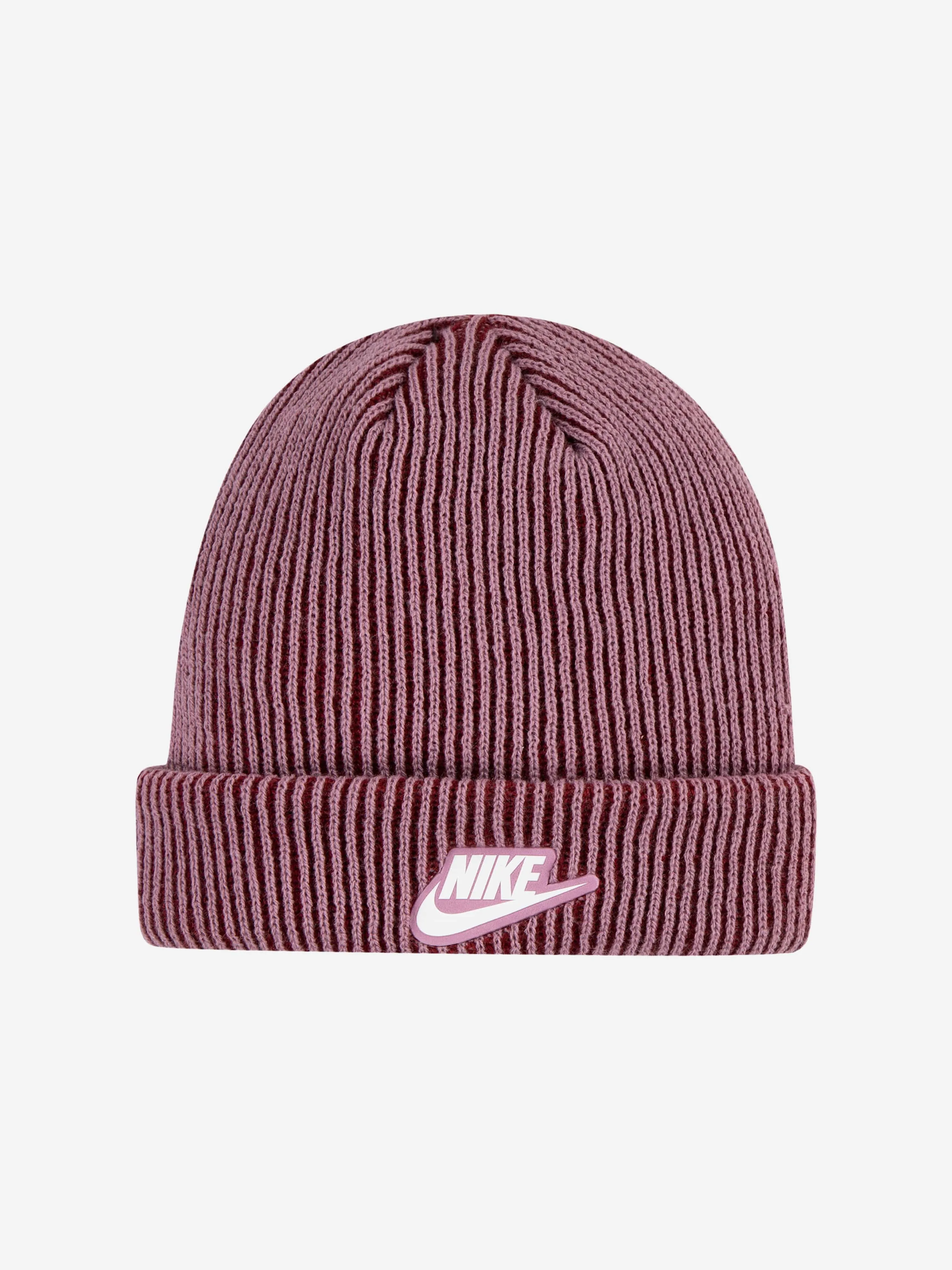 Girls Two Tone Rib Beanie and Glove Set in Purple