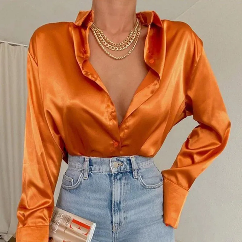 Giulia – Vintage Silk Women’s Long Sleeve Blouse