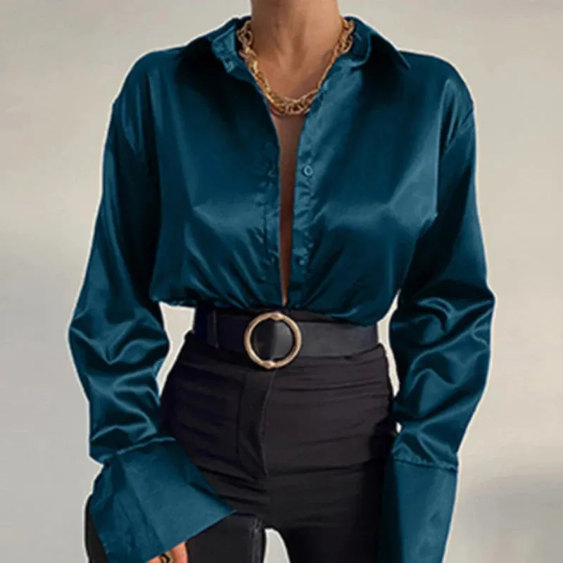 Giulia – Vintage Silk Women’s Long Sleeve Blouse