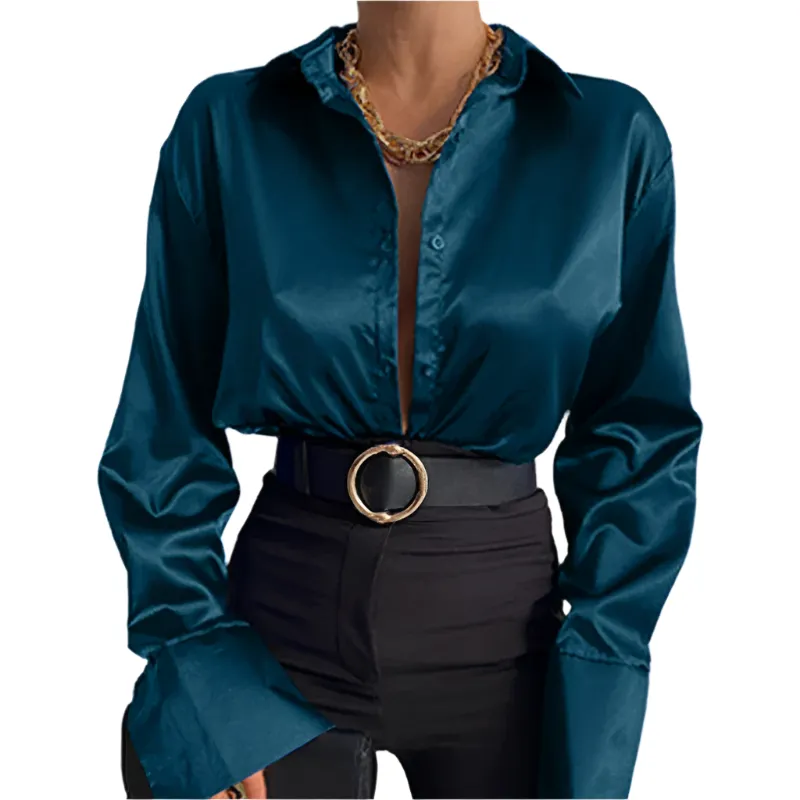 Giulia – Vintage Silk Women’s Long Sleeve Blouse