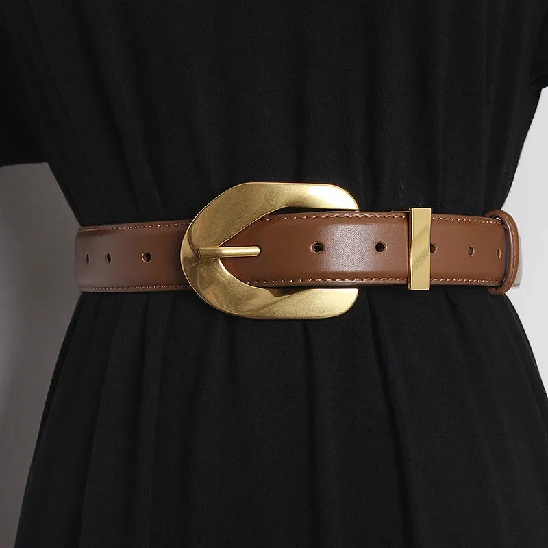 Gold Accent Leather Belt