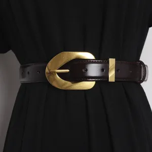 Gold Accent Leather Belt