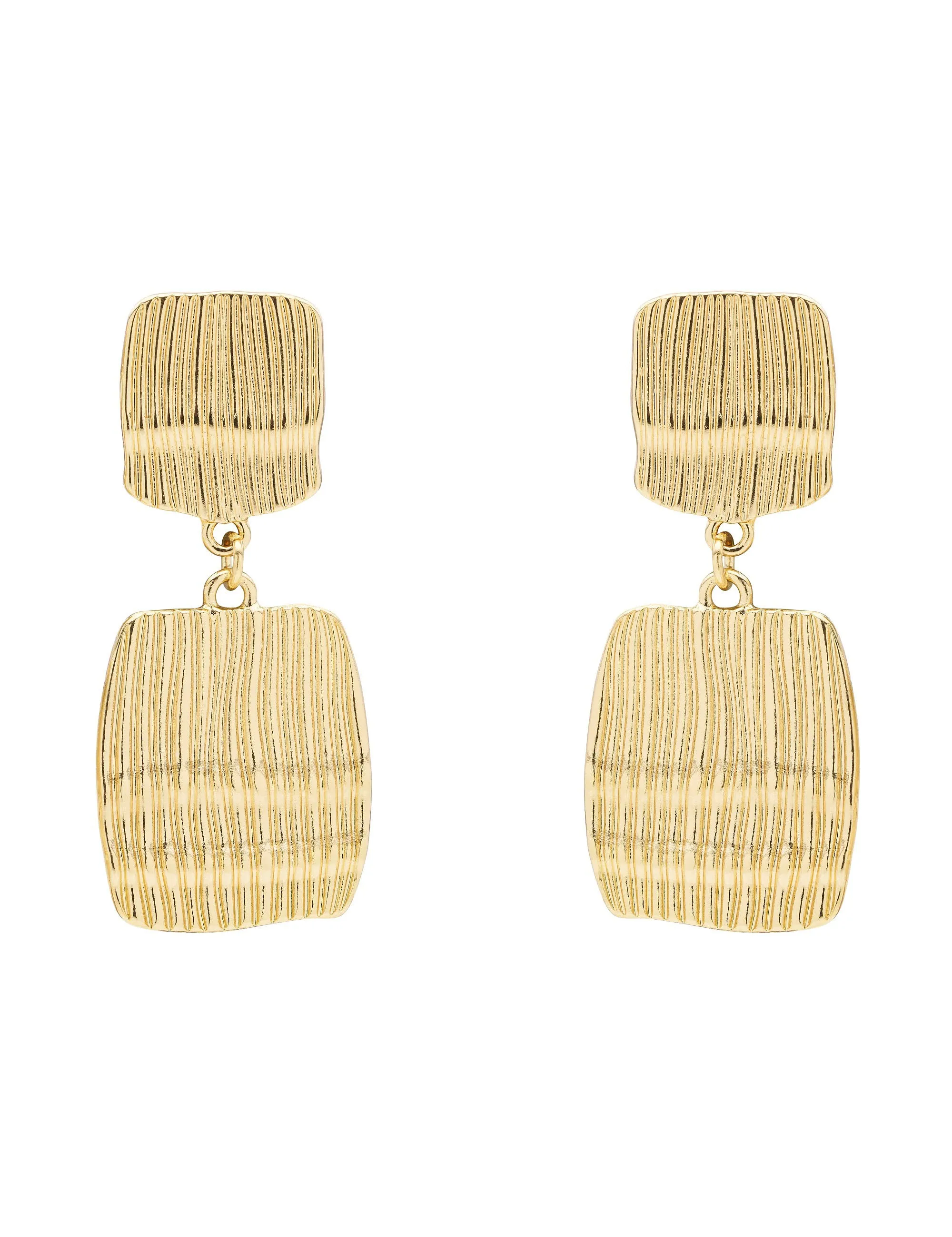 GRAINLINE PANEL CLIP ON EARRINGS