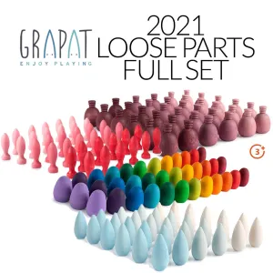 Grapat Loose Parts Set (2021 Release: Rainbow Eggs, Snowflakes, Flower Petals, Pineapples)