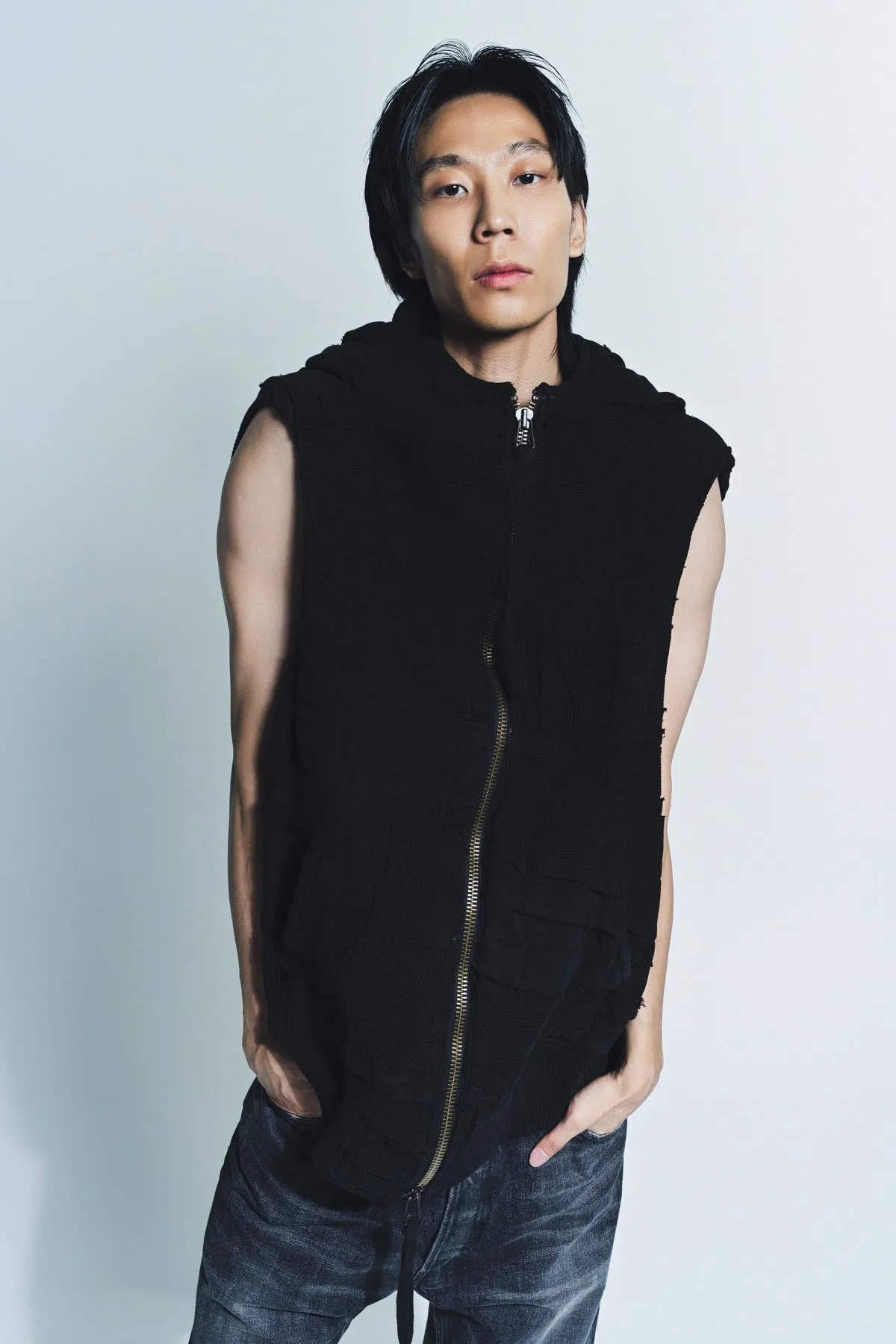 GREG LAUREN | STITCHWORK PUFFY VEST