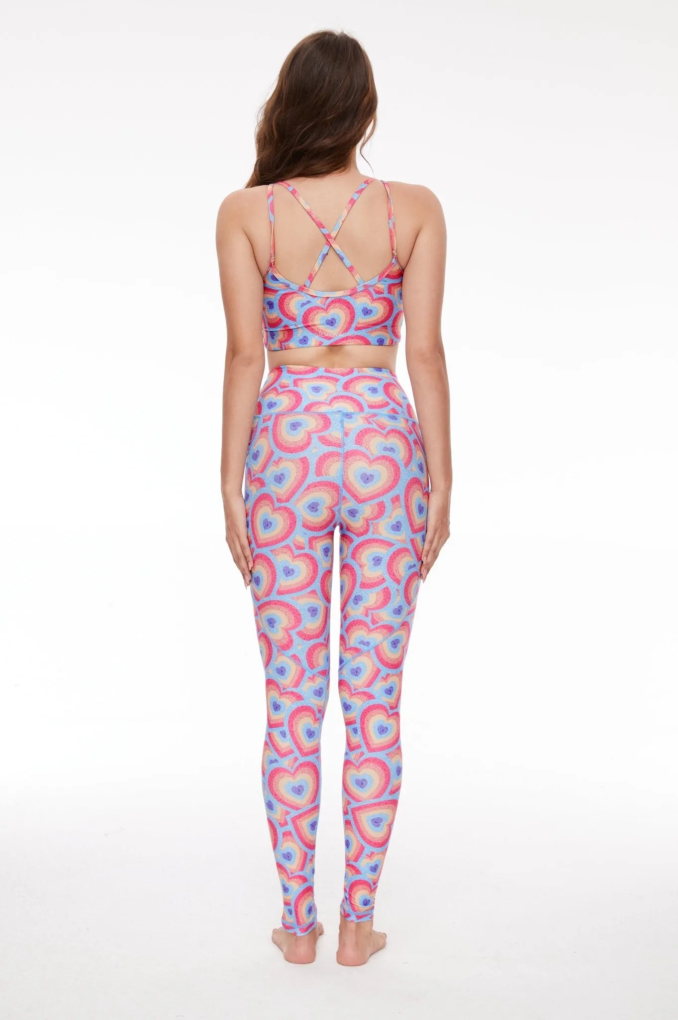 Groovy Loveburst Leggings – Retro Rainbow Hearts