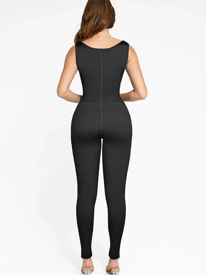 Gym sports Shapewear Jumpsuit with Front Zipper