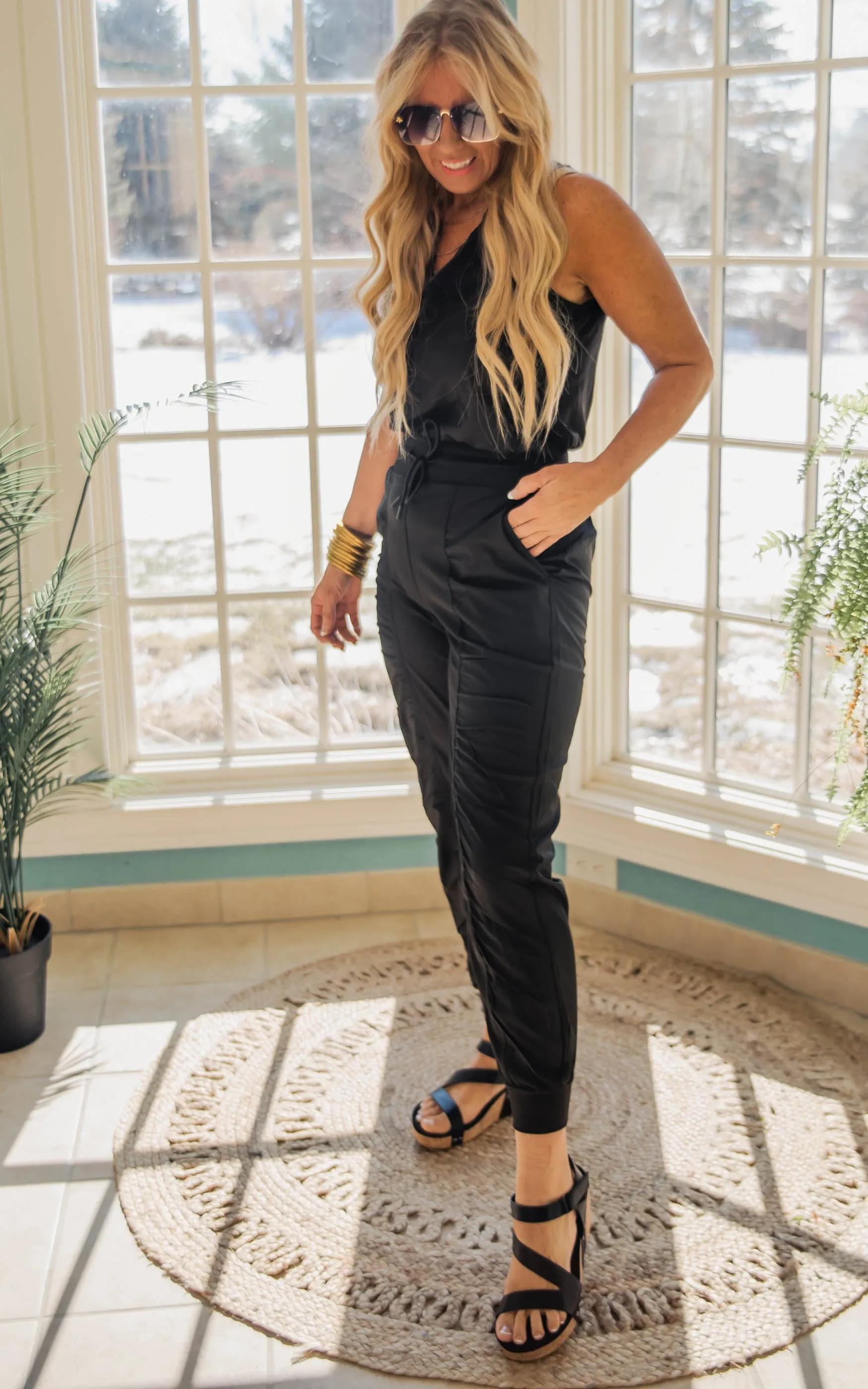 Half Zip Active Jumpsuit | Mono B