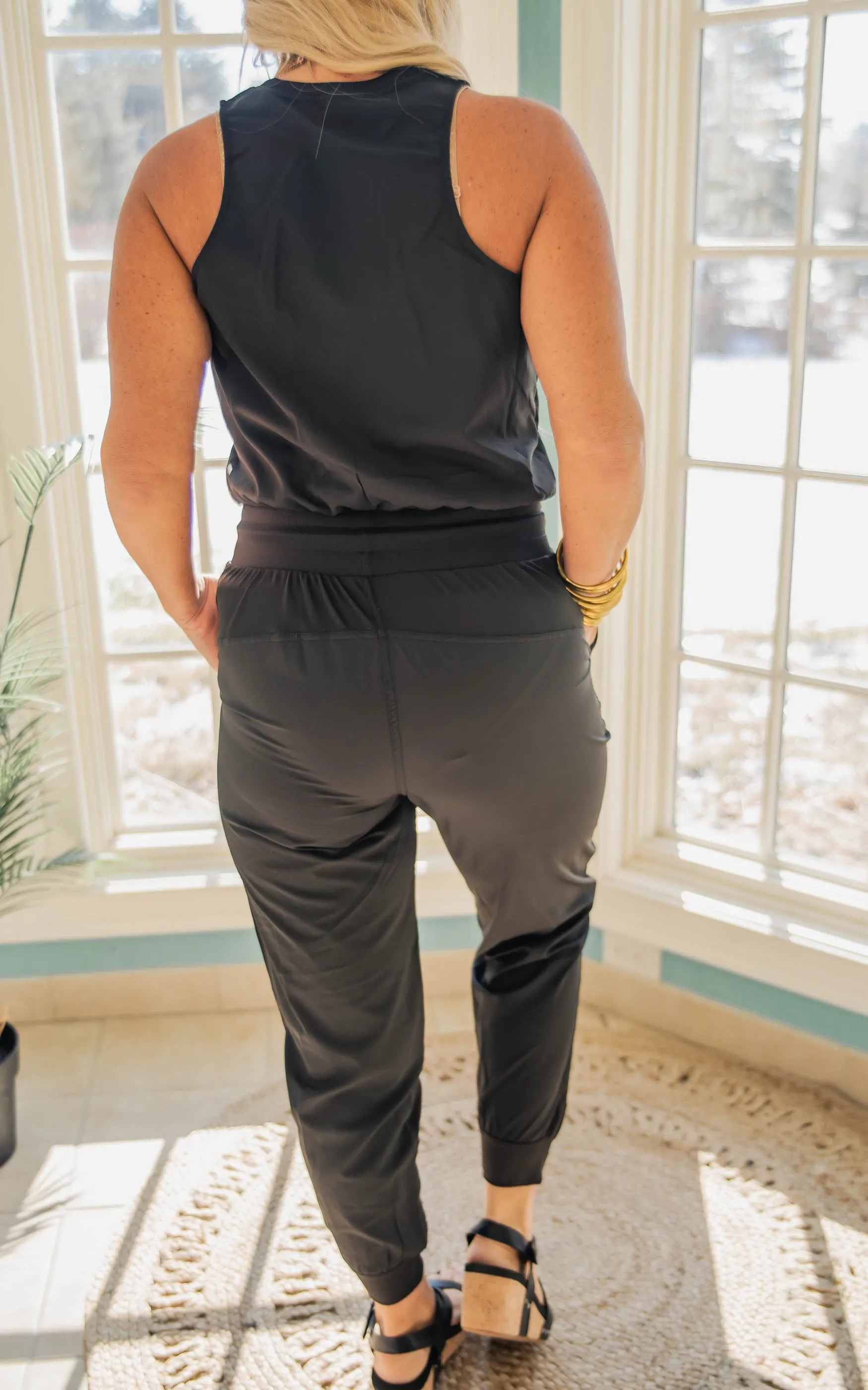 Half Zip Active Jumpsuit | Mono B