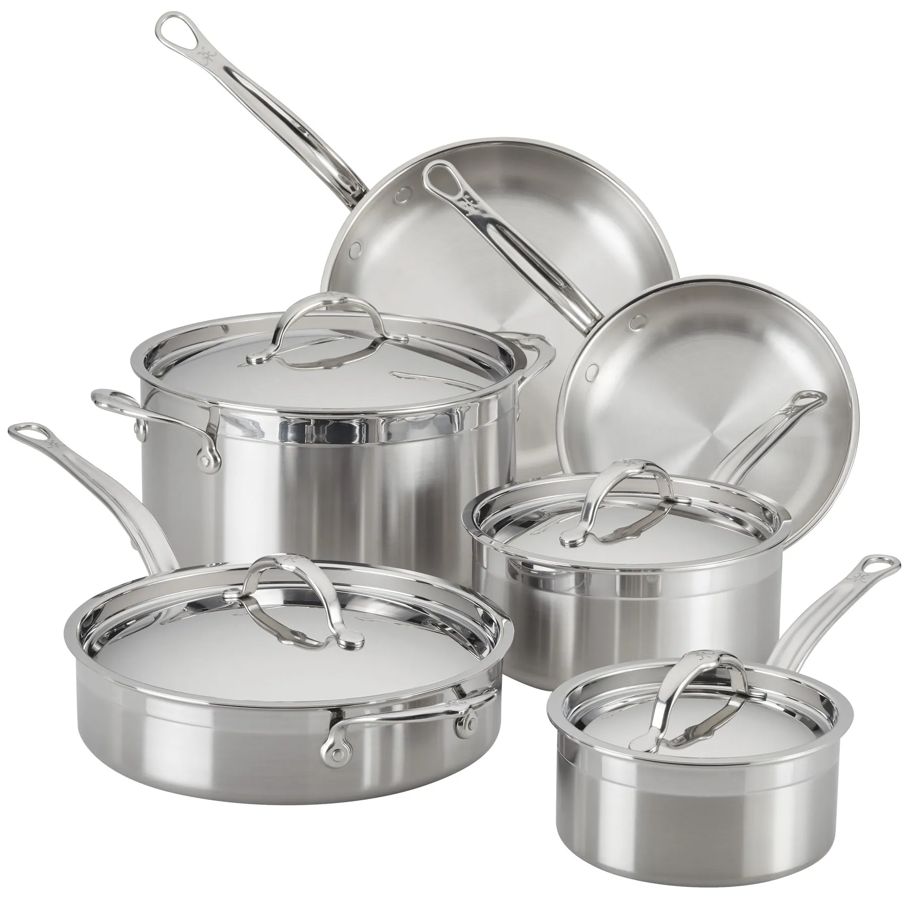 HESTAN Professional Clad Stainless Steel Ultimate Cookware Set - 10 -Piece Set