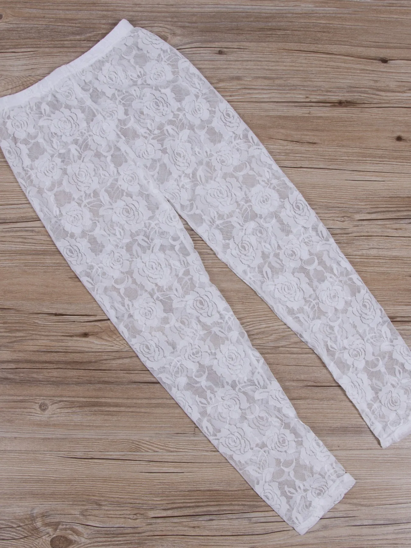 High-Waist Floral Lace Sheer Leggings – Sexy & Elegant Skinny Fit