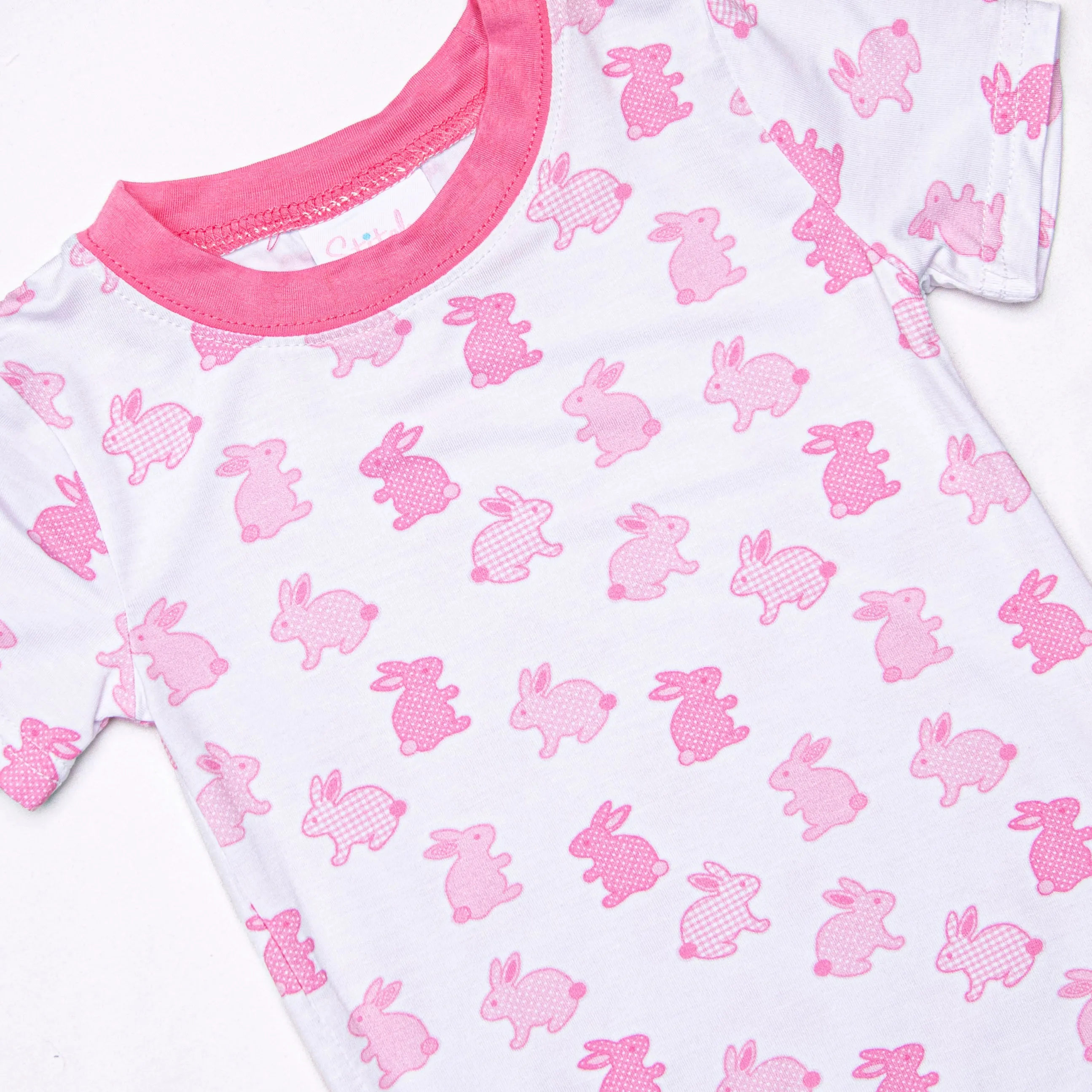 Hippity Hoppity Bamboo Pajama Short Set, Pink