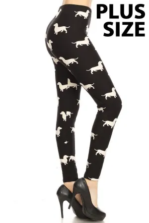 Hot Dog - Dachshund Plus Size Leggings