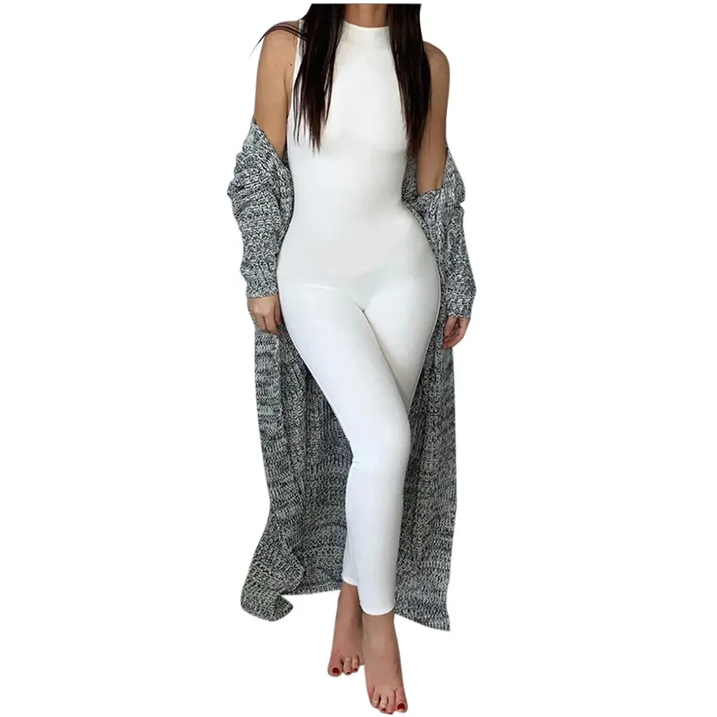 Hot selling 2022 summer new women's sleeveless slim fitting high waisted sports jumpsuit
