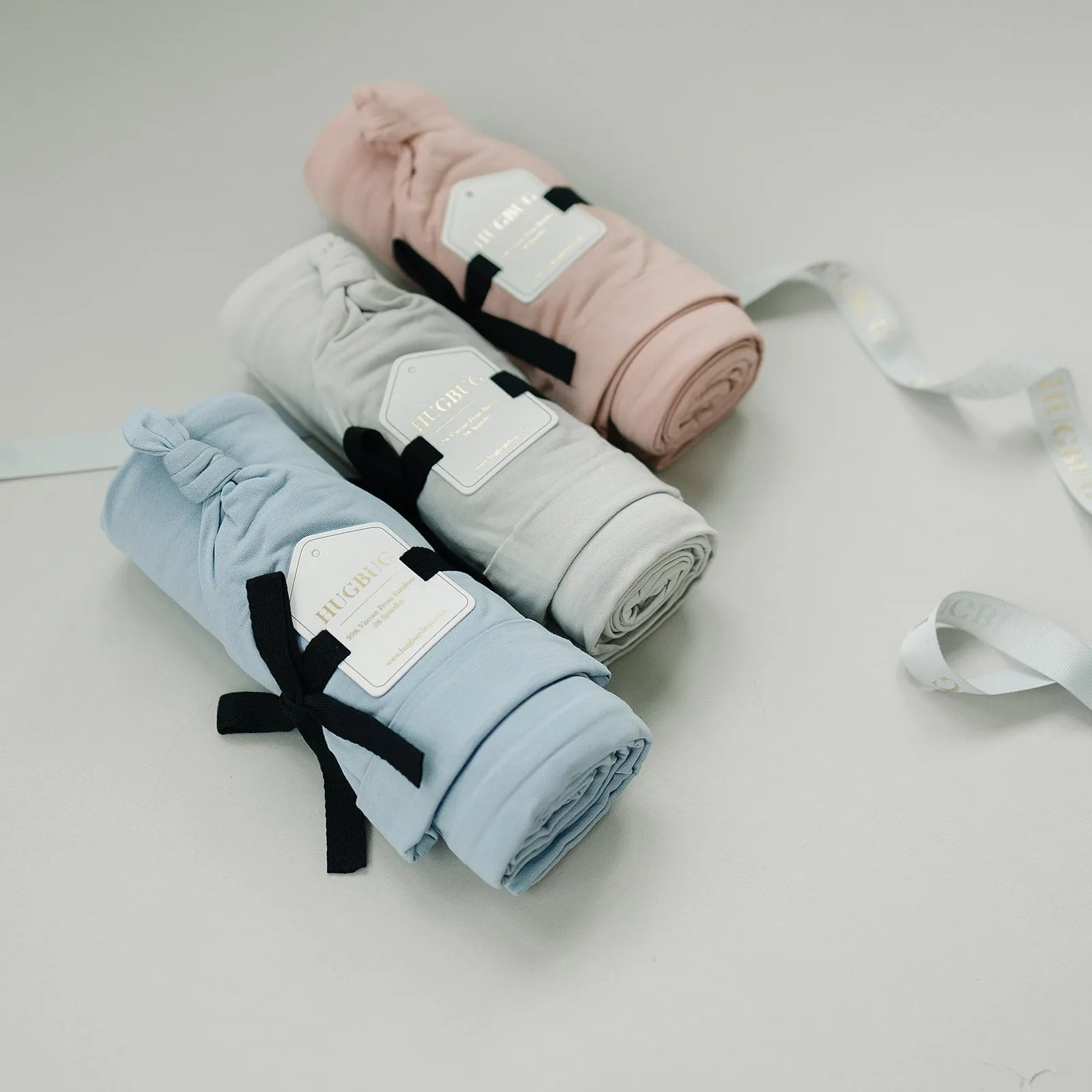 HUGBUG Bamboo Sky Swaddle | Hat Set