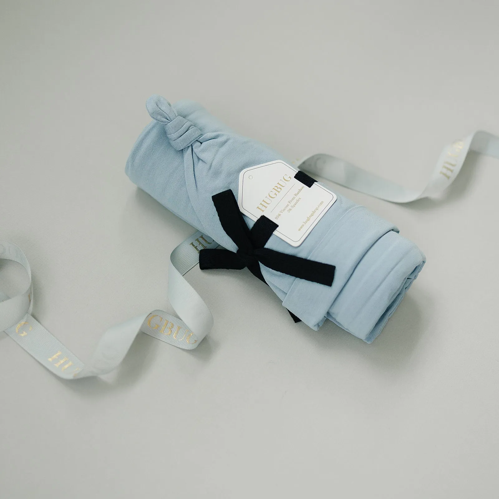 HUGBUG Bamboo Sky Swaddle | Hat Set