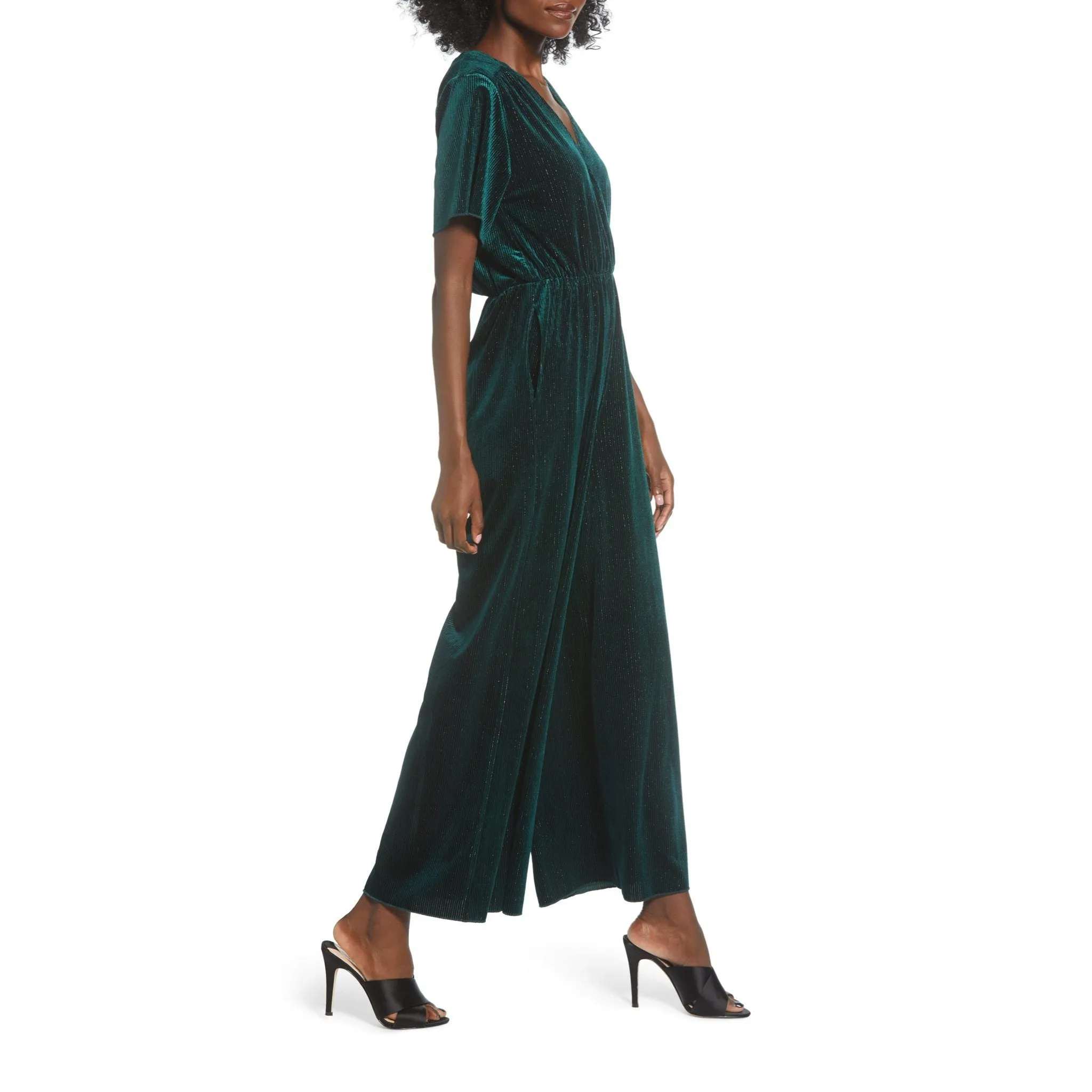 I'm With You Ribbed Velvet Jumpsuit