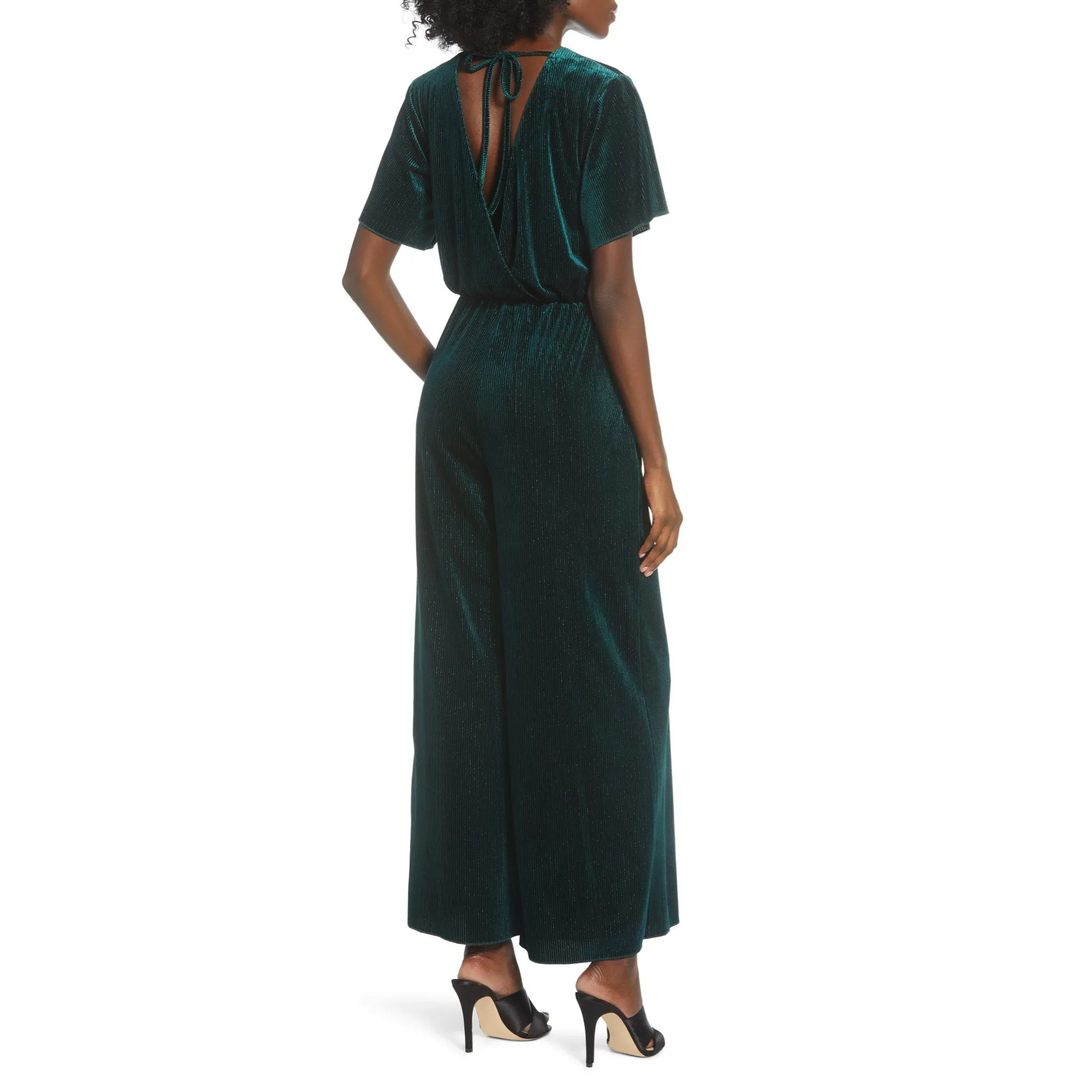 I'm With You Ribbed Velvet Jumpsuit