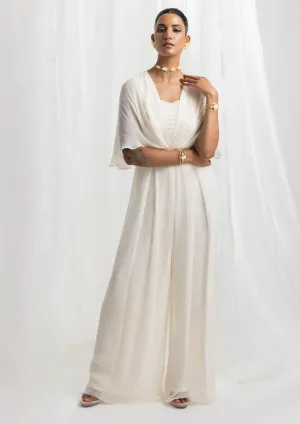 Ivory embellished jumpsuit