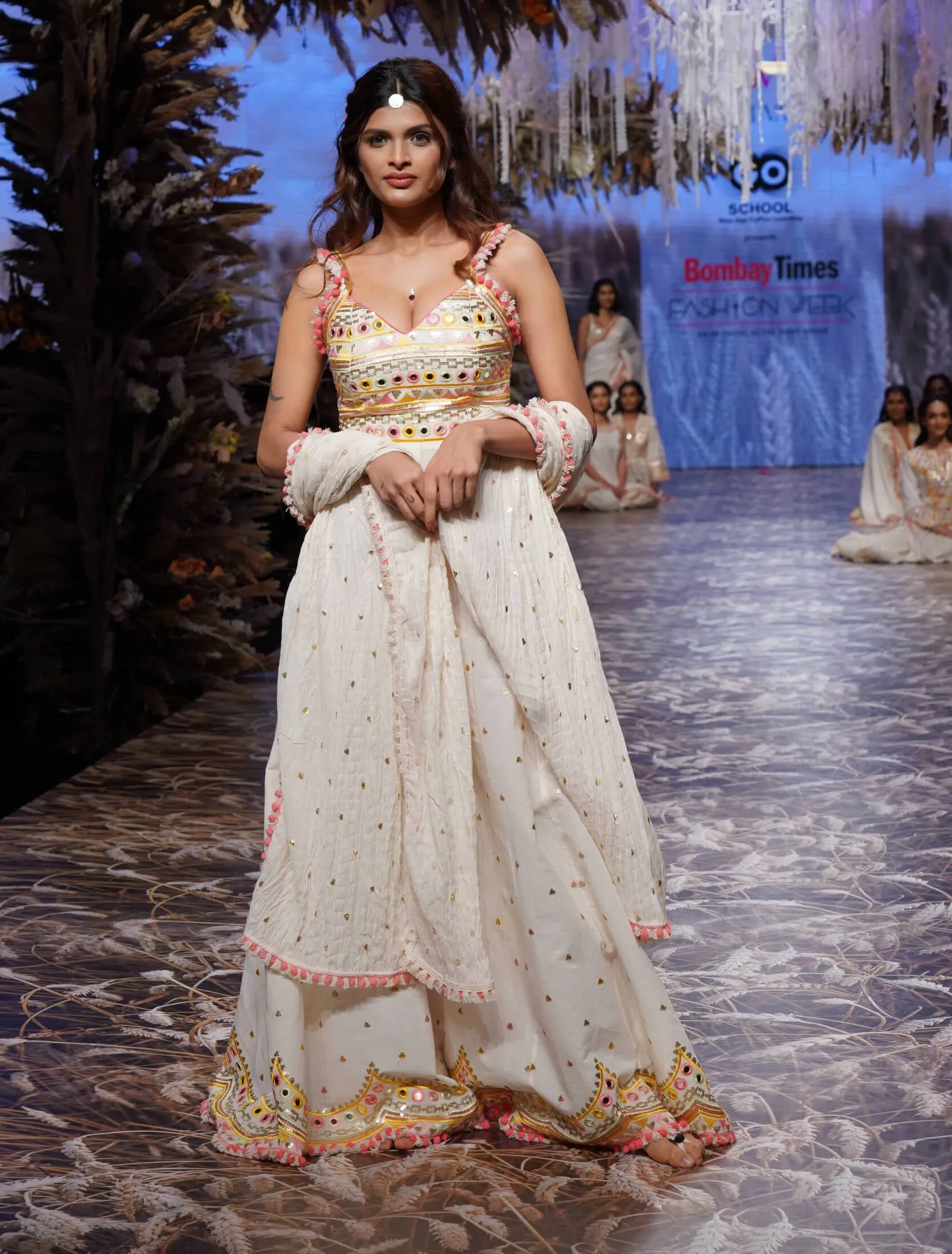 Ivory raha mirror jumpsuit