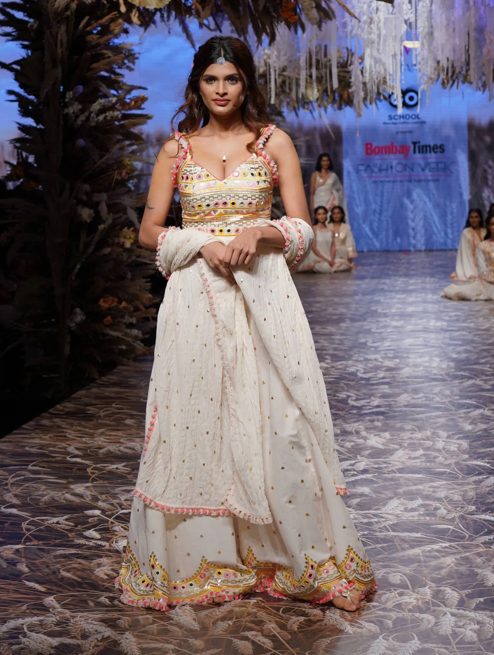 Ivory raha mirror jumpsuit