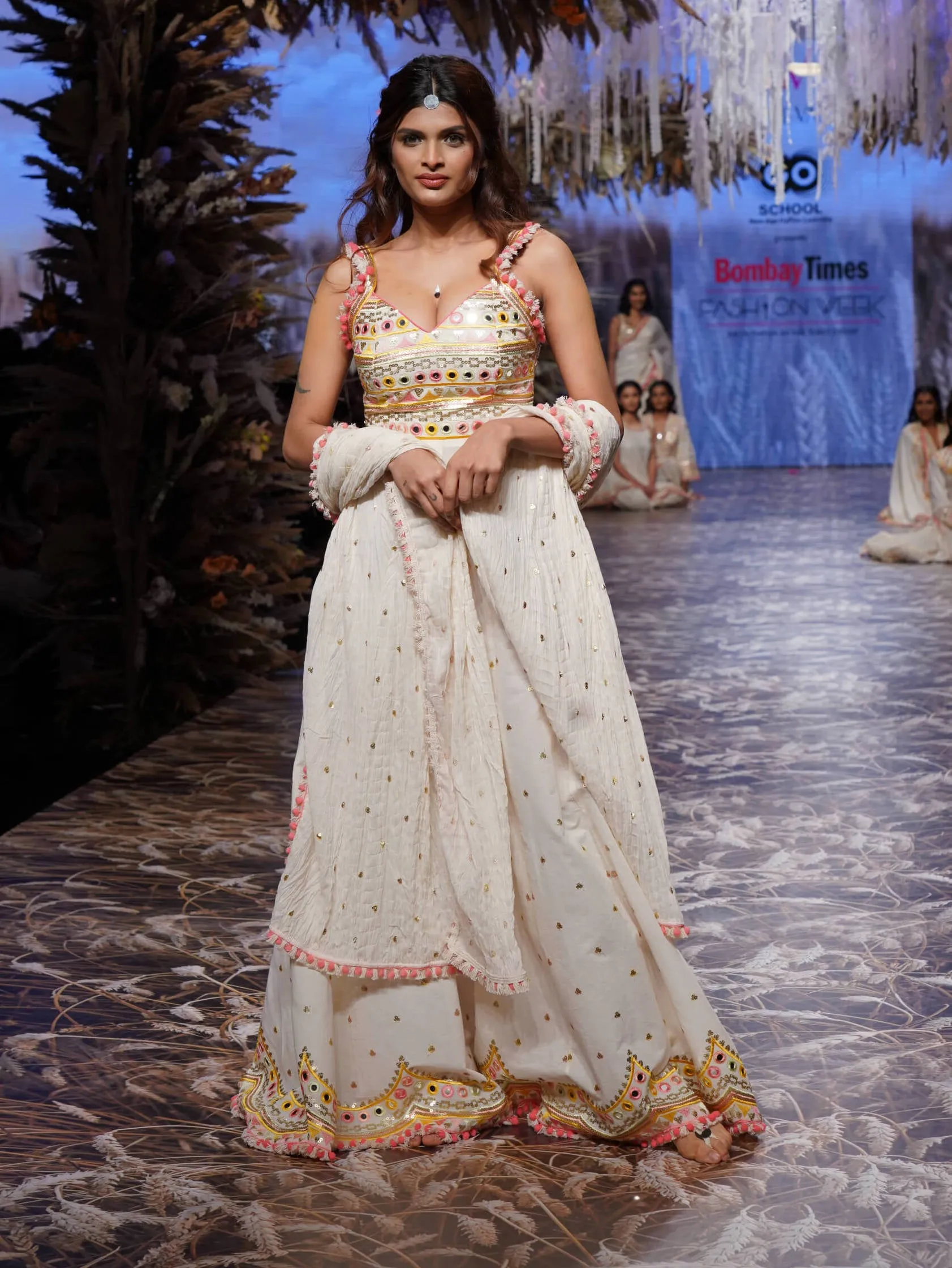 Ivory raha mirror jumpsuit