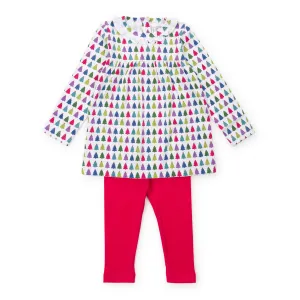Ivy Girls' Legging Set - Christmas Tree Bright