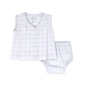 Jill Diaper Set - Wilmington Pink Windowpane.