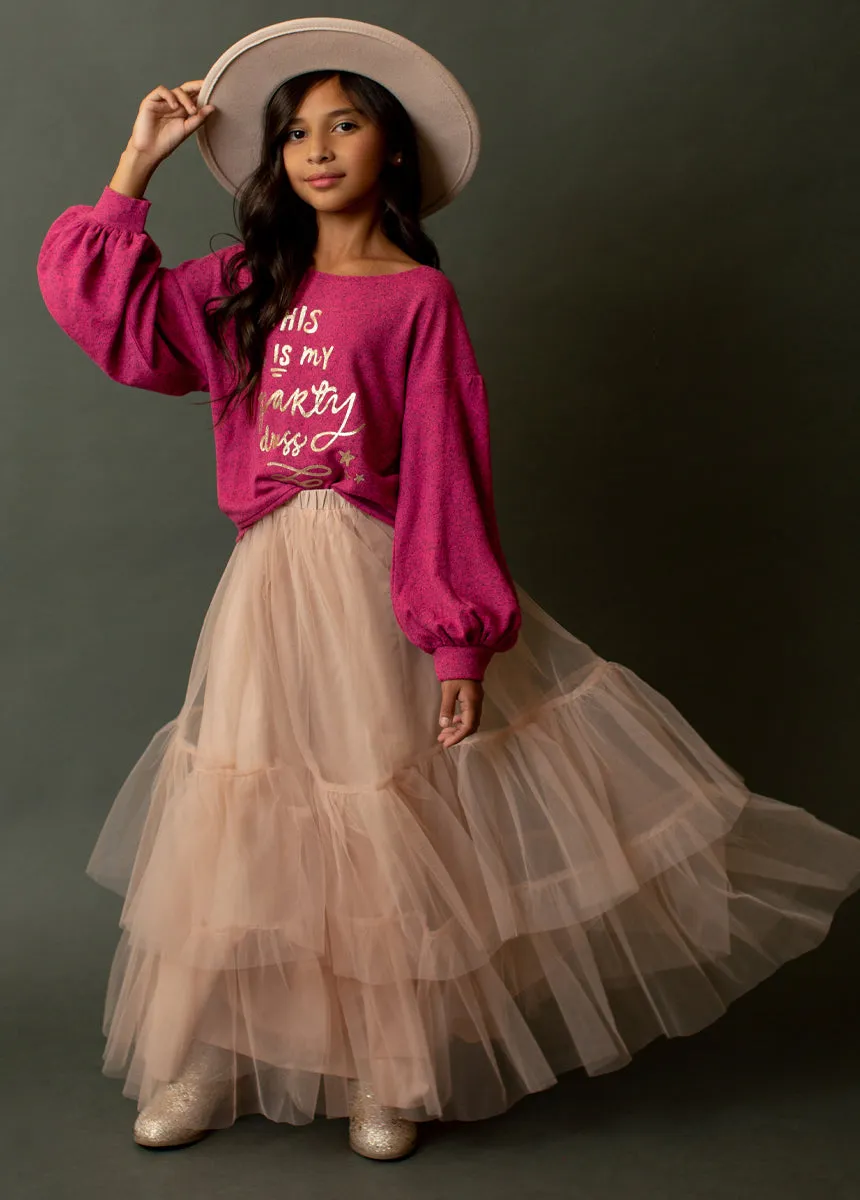 Juana Sweatshirt in Heather Hot Pink