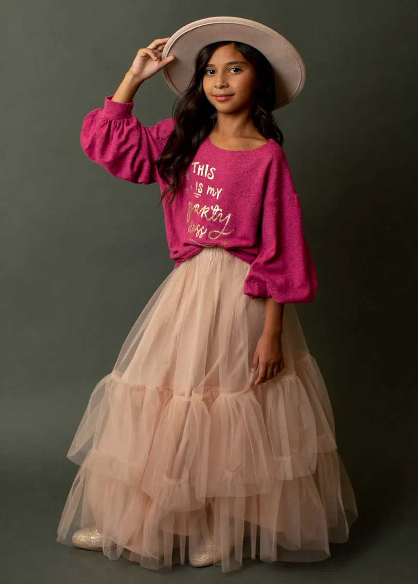 Juana Sweatshirt in Heather Hot Pink