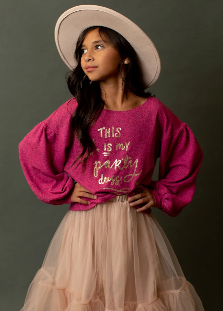 Juana Sweatshirt in Heather Hot Pink