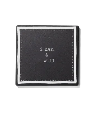 Just Be You Set of 4 Ceramic Coasters - Stylish 4.25" Drink Protection