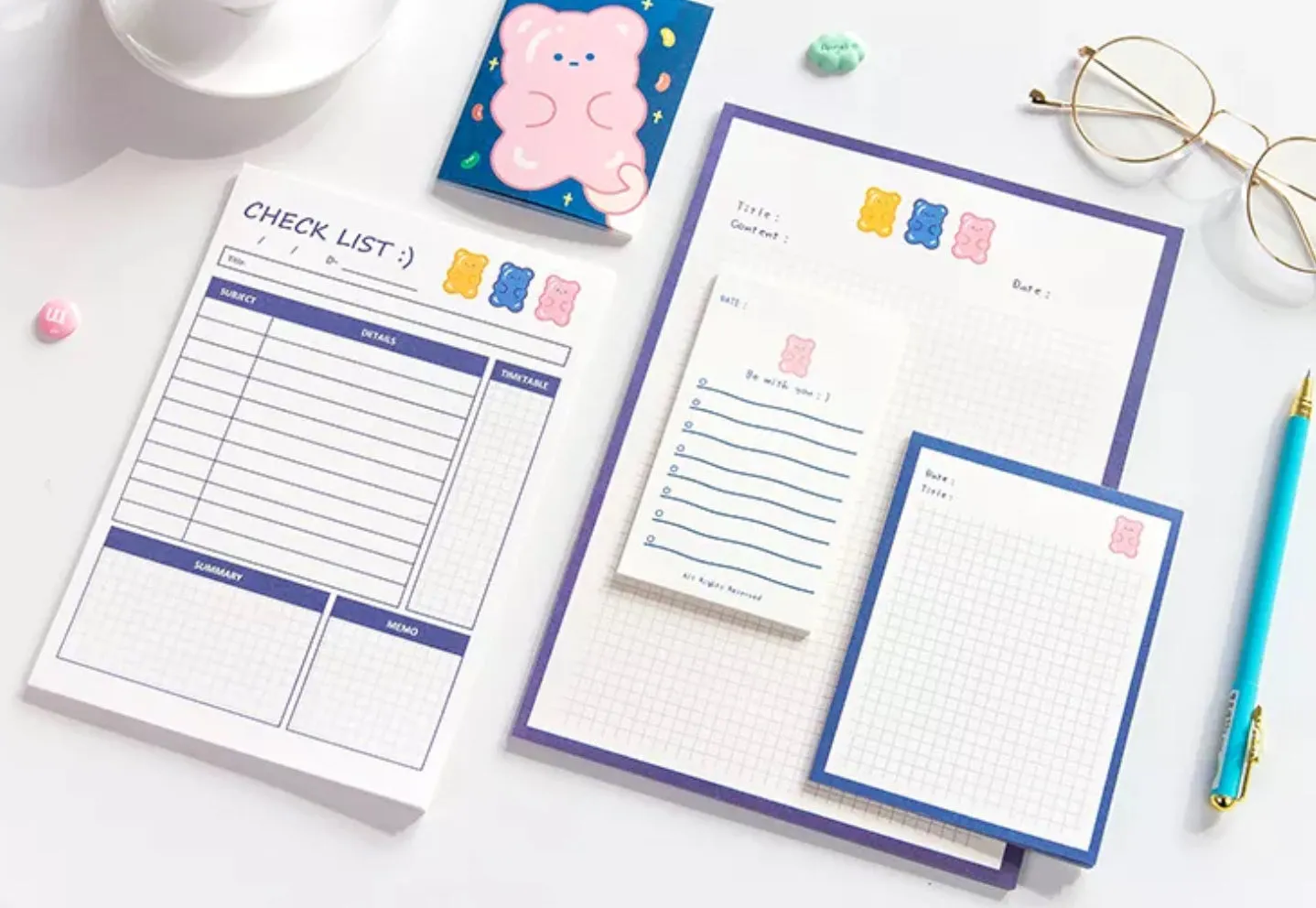 Kawaii Memo Pad Notepaper Sets
