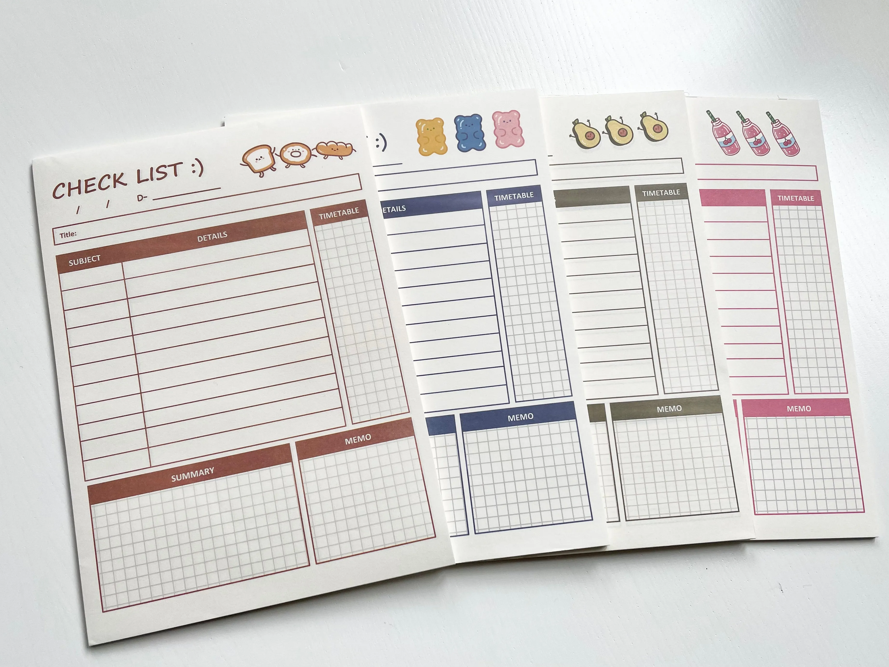 Kawaii Memo Pad Notepaper Sets