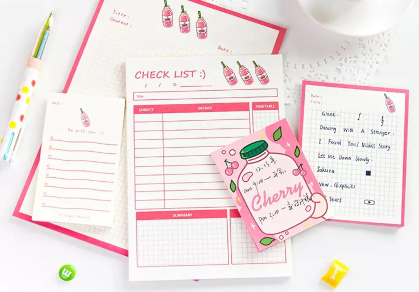 Kawaii Memo Pad Notepaper Sets