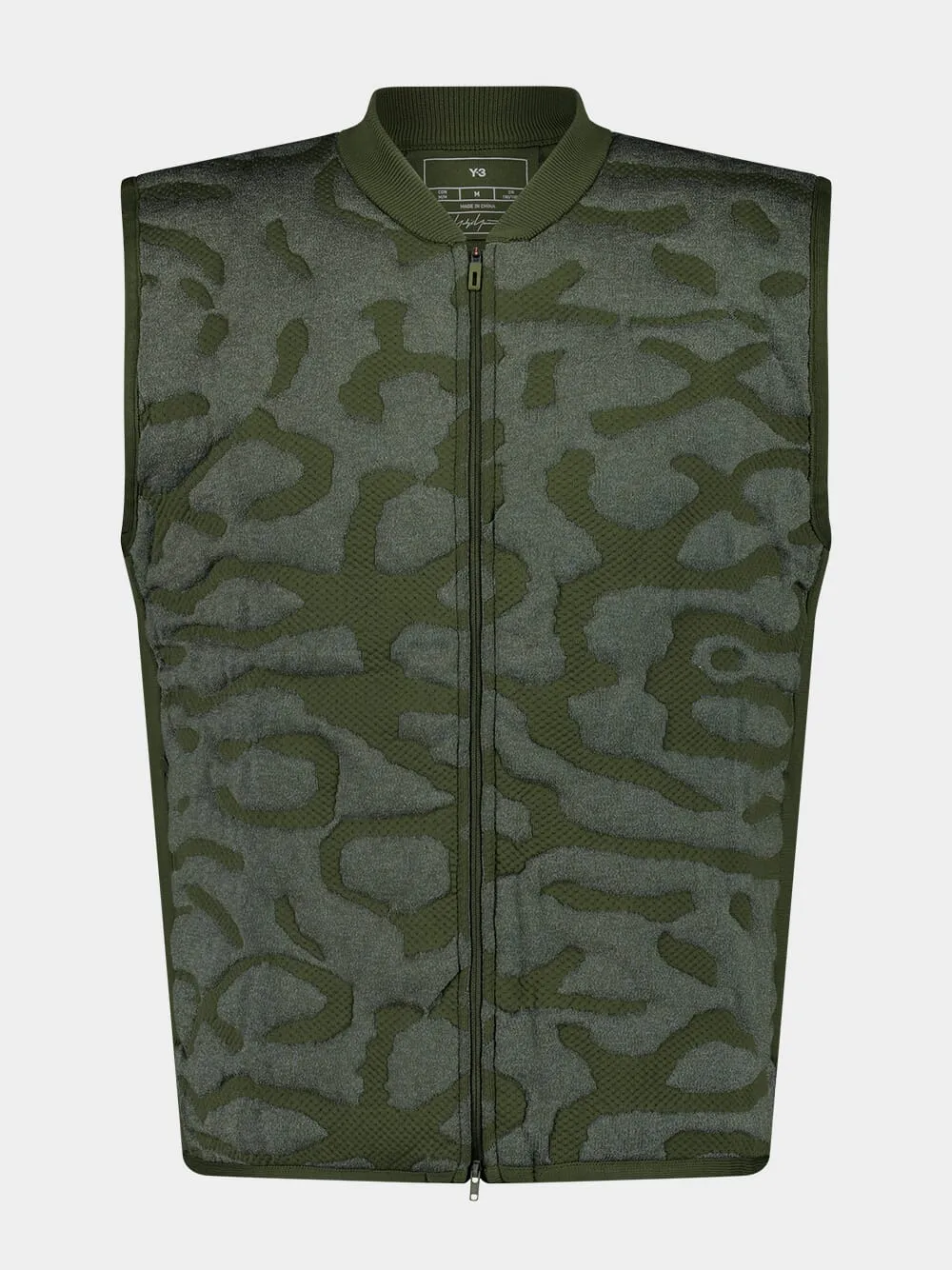 Khaki Green Zip-Up Vest
