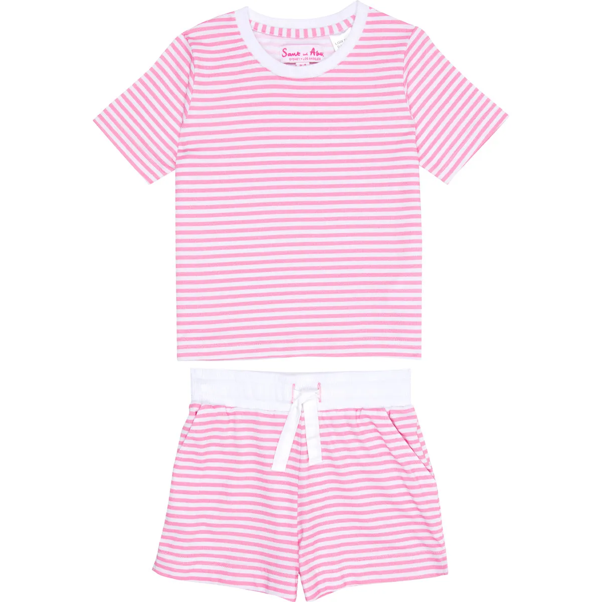 Kids Peony Jersey Shorts   Tee Set
