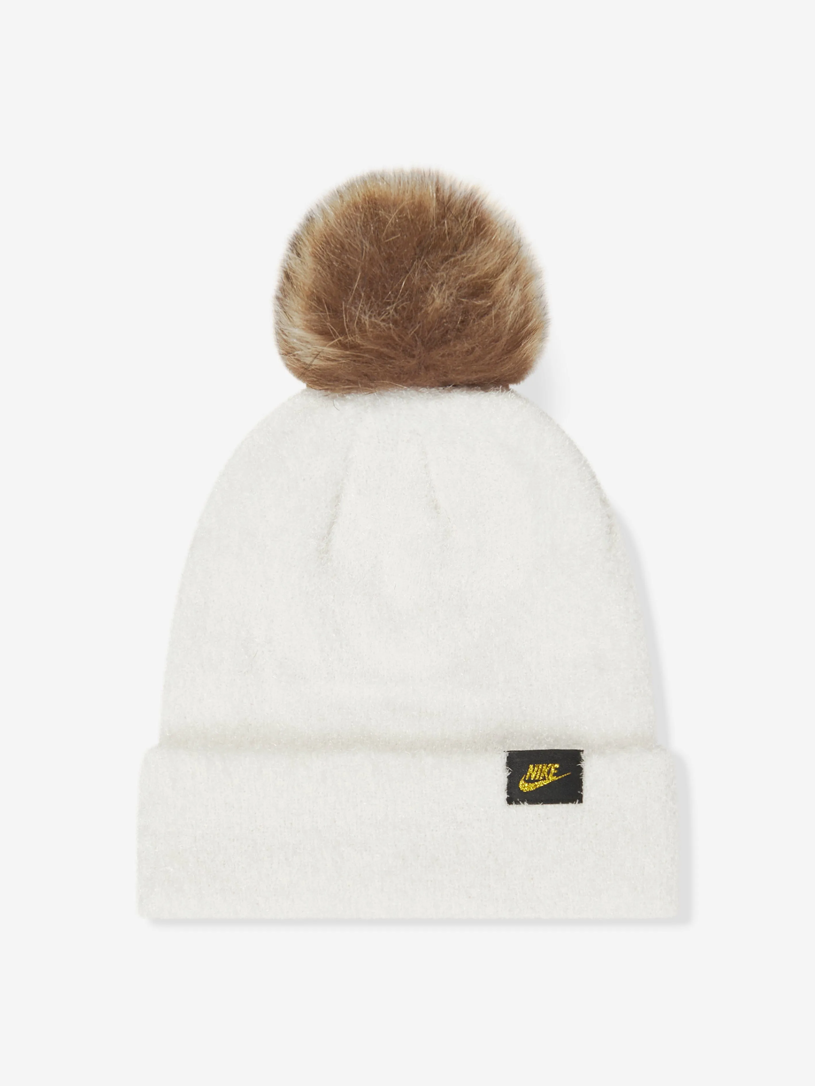 Kids Plush Beanie and Glove Set in White
