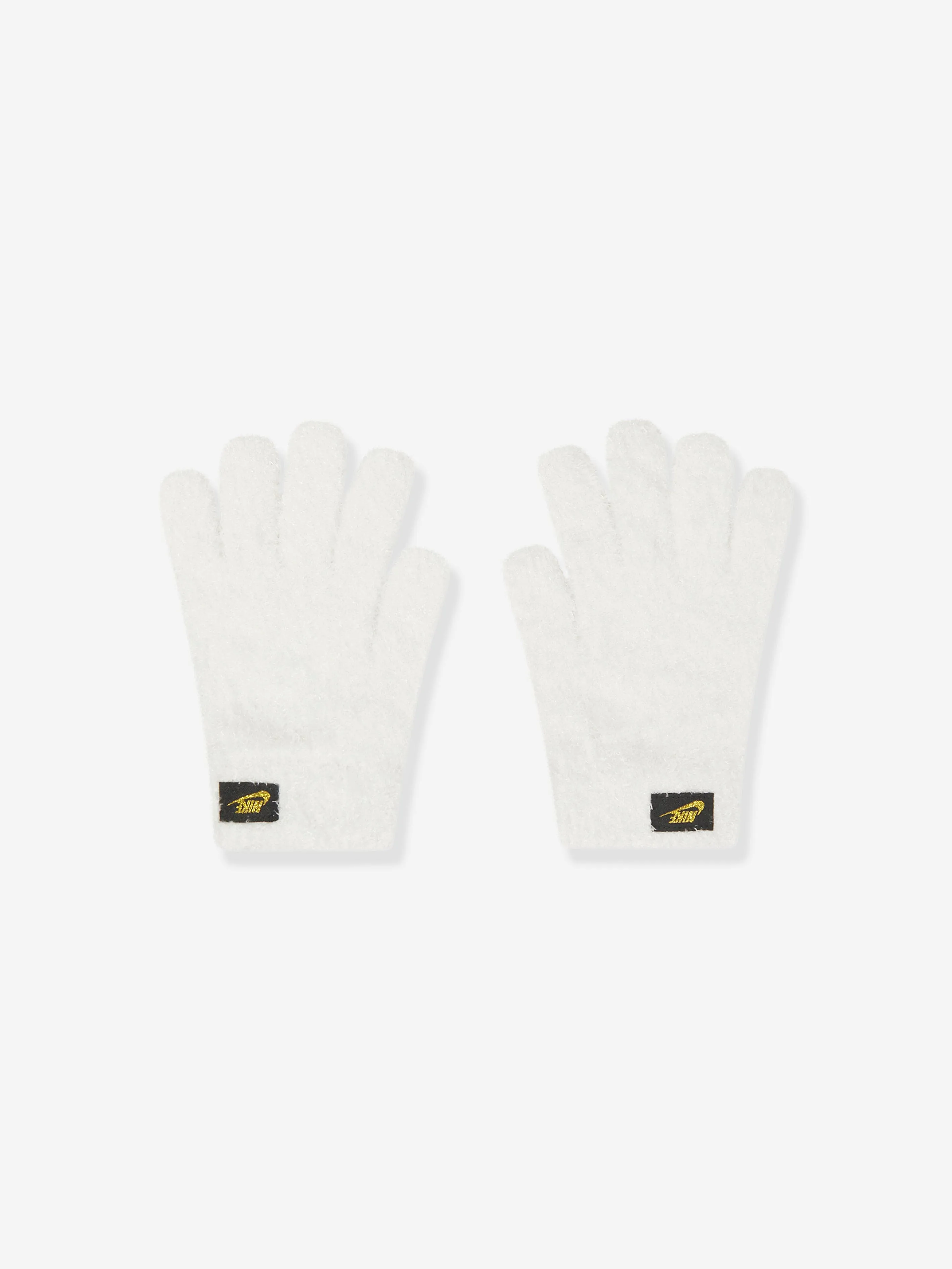 Kids Plush Beanie and Glove Set in White