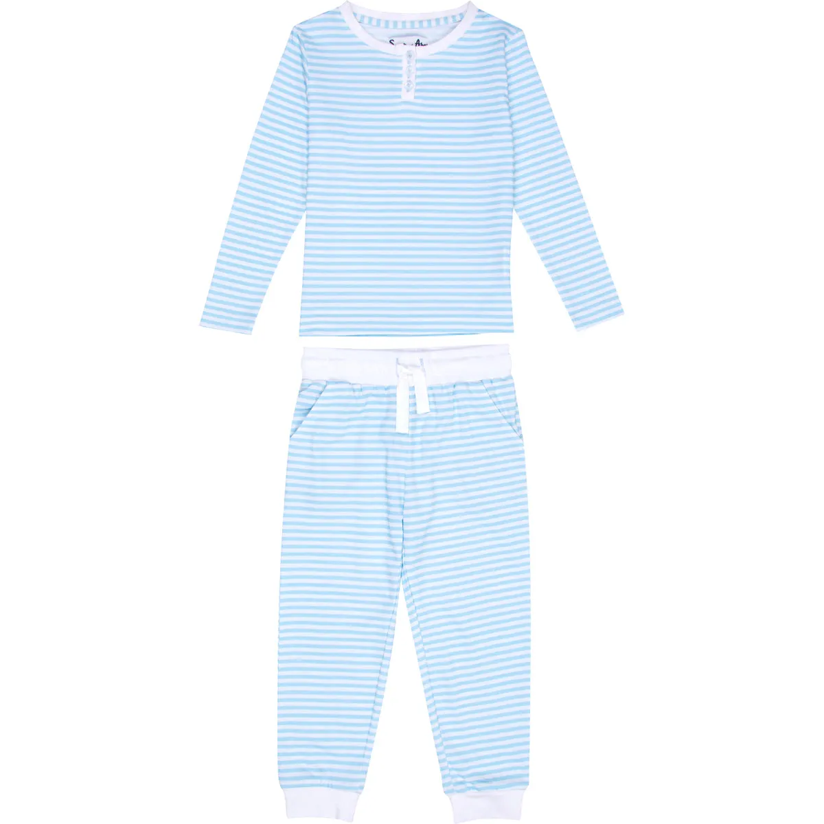 Kids Sky Blue Jersey Long Snug Set