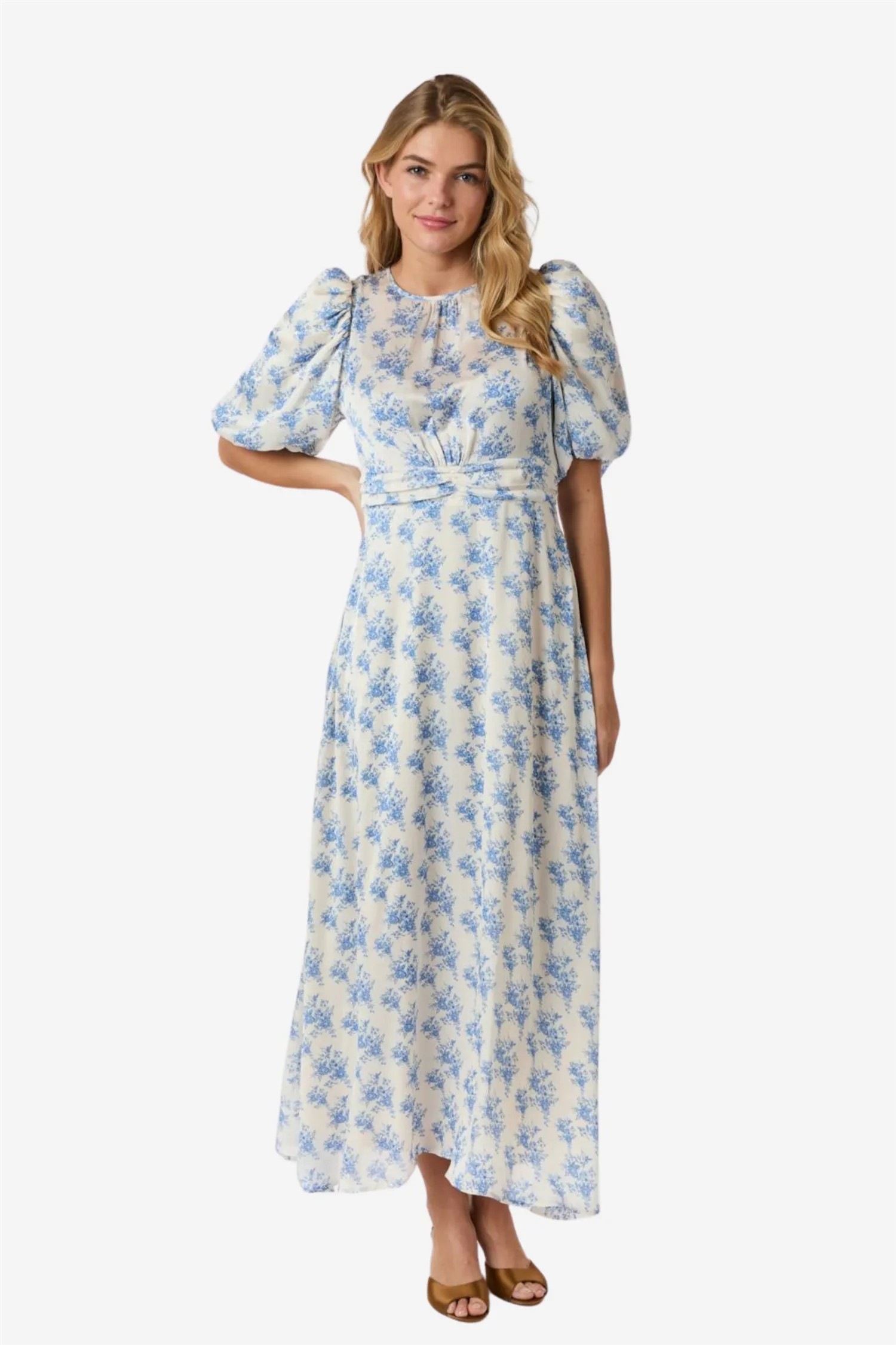 Kikka Wild Rose Dress Light Blue
